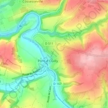 Mappa topografica La Valette, altitudine, rilievo