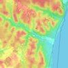 Mappa topografica Widewater, altitudine, rilievo