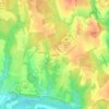 Mappa topografica Sugarland, altitudine, rilievo