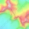 Mappa topografica Forcola di Cresta Guzza, altitudine, rilievo