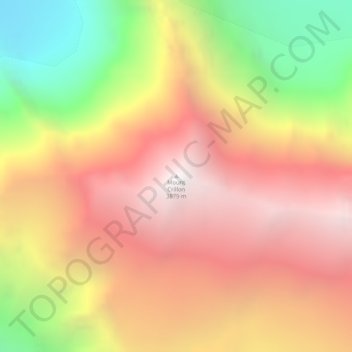 Mappa topografica Mount Crillon, altitudine, rilievo