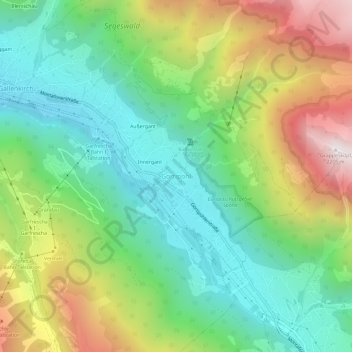 Mappa topografica Gortipohl, altitudine, rilievo