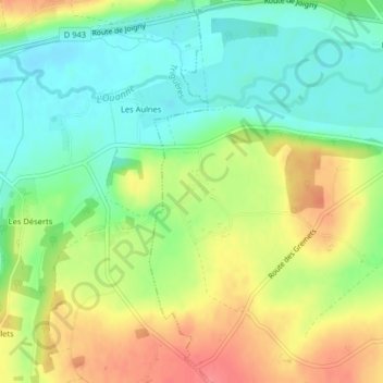 Mappa topografica Les Moreaux, altitudine, rilievo
