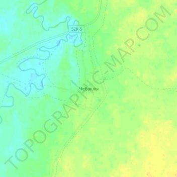Mappa topografica Чебаклы, altitudine, rilievo