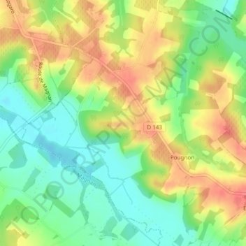 Mappa topografica Izaute, altitudine, rilievo