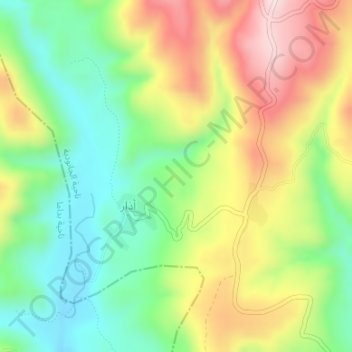 Mappa topografica Mintaqat Jisr ash Shughur, altitudine, rilievo
