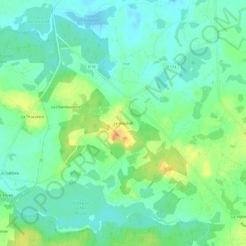 Mappa topografica Le Bouchet, altitudine, rilievo
