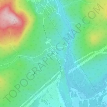 Mappa topografica Côte-du-Lac, altitudine, rilievo