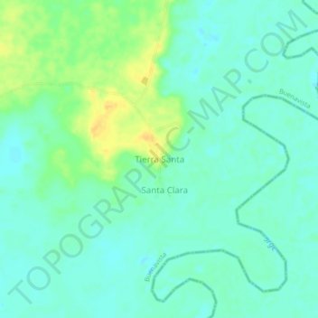 Mappa topografica Tierra Santa, altitudine, rilievo