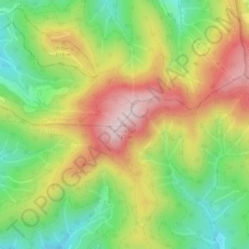 Mappa topografica Rosskopf, altitudine, rilievo