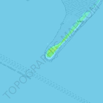 Mappa topografica Spurn Head, altitudine, rilievo