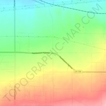 Mappa topografica Llano, altitudine, rilievo