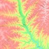 Mappa topografica 神木市, altitudine, rilievo