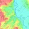 Mappa topografica Val Creuse, altitudine, rilievo