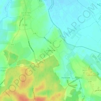 Mappa topografica La Belle Etoile, altitudine, rilievo