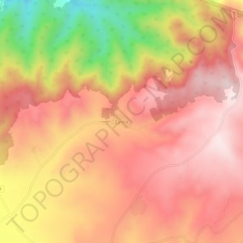Mappa topografica Eymir, altitudine, rilievo