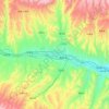 Mappa topografica 海东市, altitudine, rilievo