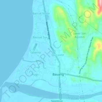 Mappa topografica Sitio Pai-yas, altitudine, rilievo