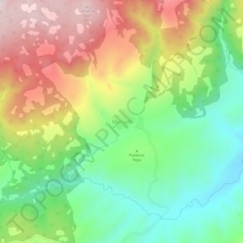 Mappa topografica Mursallı, altitudine, rilievo