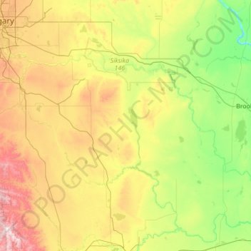 Mappa topografica Vulcan, altitudine, rilievo