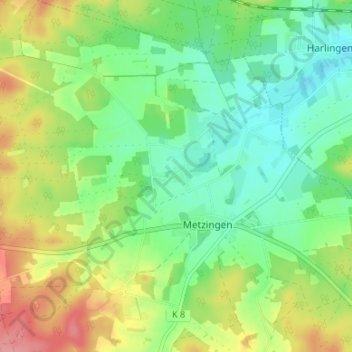 Mappa topografica Bredenbock, altitudine, rilievo