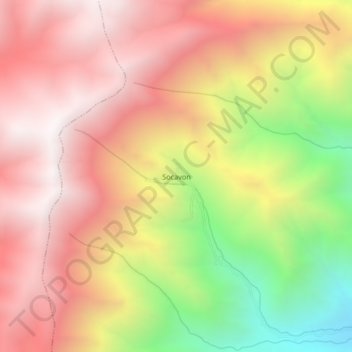 Mappa topografica Socavon, altitudine, rilievo