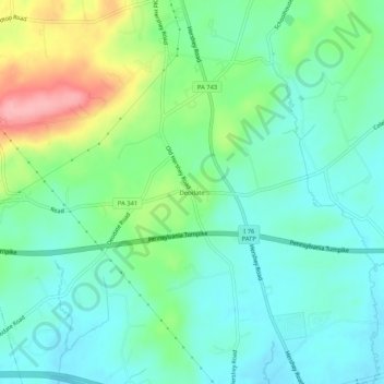 Mappa topografica Deodate, altitudine, rilievo