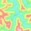Mappa topografica Defeated Creek, altitudine, rilievo