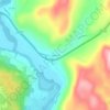 Mappa topografica Damascus, altitudine, rilievo