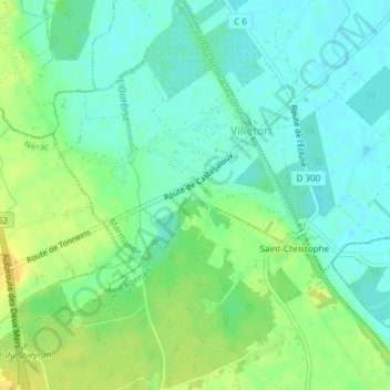 Mappa topografica Buros, altitudine, rilievo