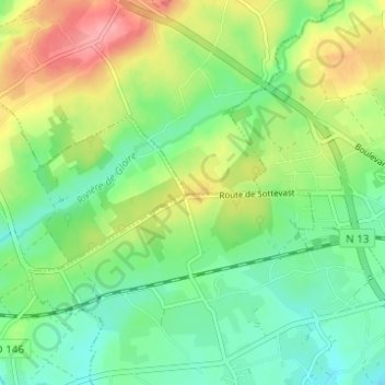 Mappa topografica La Brique, altitudine, rilievo