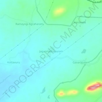 Mappa topografica Jagannadhapuram, altitudine, rilievo