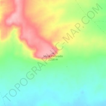 Mappa topografica Mesa Colorado, altitudine, rilievo