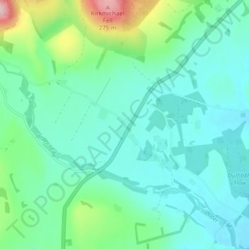 Mappa topografica Parkgate, altitudine, rilievo