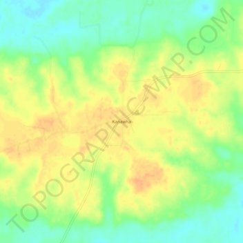 Mappa topografica Kanawha, altitudine, rilievo