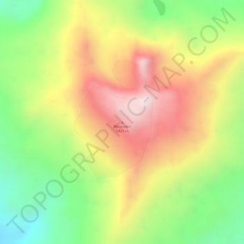 Mappa topografica Waqrawiri, altitudine, rilievo