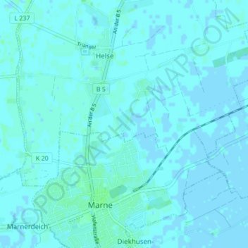 Mappa topografica Zippelkoog, altitudine, rilievo