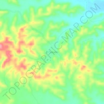 Mappa topografica El Salado, altitudine, rilievo