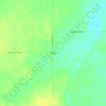 Mappa topografica Boxley, altitudine, rilievo
