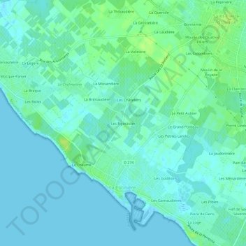 Mappa topografica Les Figerasses, altitudine, rilievo