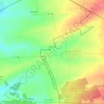 Mappa topografica Les Rousses, altitudine, rilievo