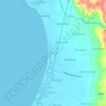 Mappa topografica Caridad, altitudine, rilievo