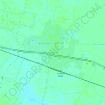 Mappa topografica Handia, altitudine, rilievo
