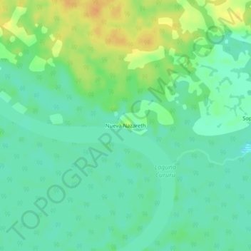 Mappa topografica Nueva Nazareth, altitudine, rilievo