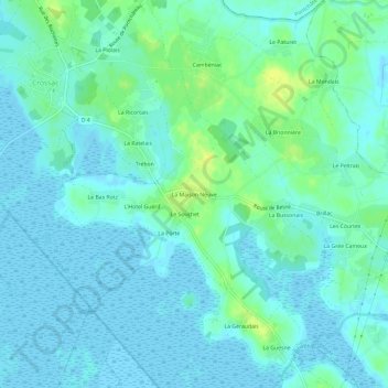 Mappa topografica La Maison Neuve, altitudine, rilievo