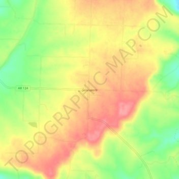 Mappa topografica Jerusalem, altitudine, rilievo