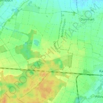 Mappa topografica Schafhöfen, altitudine, rilievo