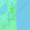 Mappa topografica Manhattan Beach, altitudine, rilievo