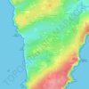 Mappa topografica Bregoulou, altitudine, rilievo
