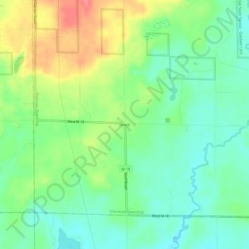 Mappa topografica Skeels, altitudine, rilievo